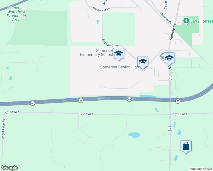 map of restaurants, bars, coffee shops, grocery stores, and more near 635 Sunrise Drive in Somerset