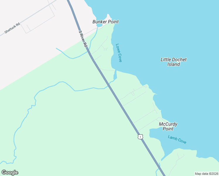 map of restaurants, bars, coffee shops, grocery stores, and more near 92 Rural Route 1 in Robbinston