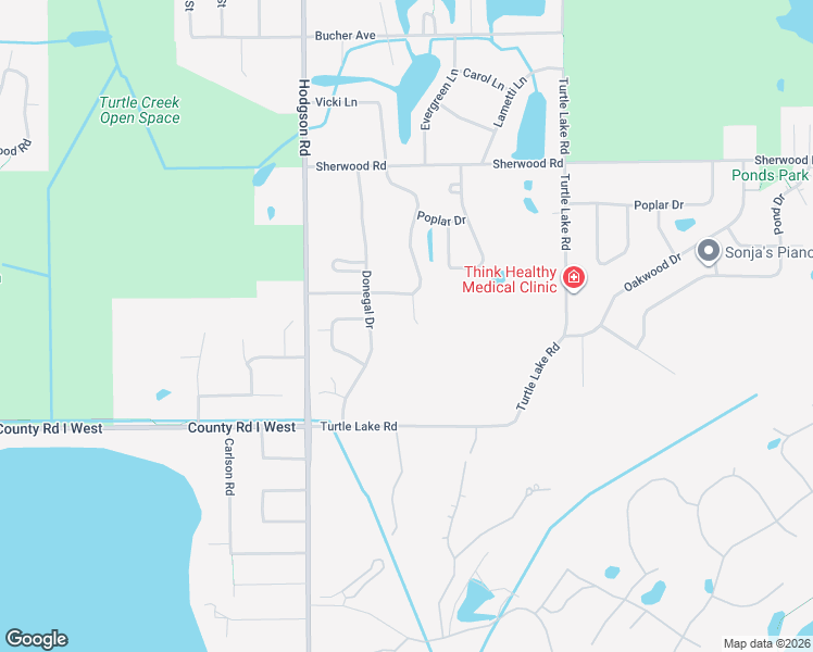 map of restaurants, bars, coffee shops, grocery stores, and more near 5625 Heather Ridge Court in Shoreview