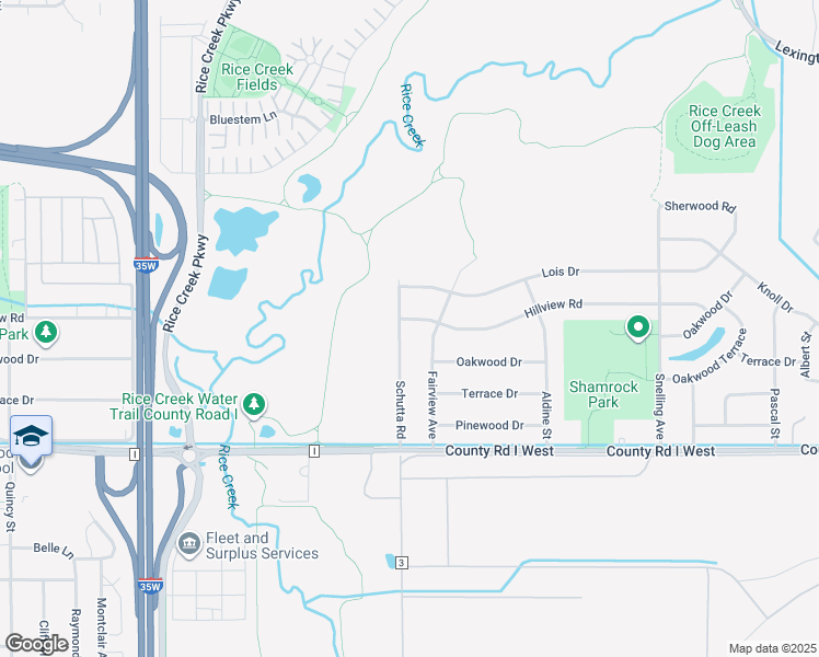 map of restaurants, bars, coffee shops, grocery stores, and more near 5619 Schutta Road in Shoreview