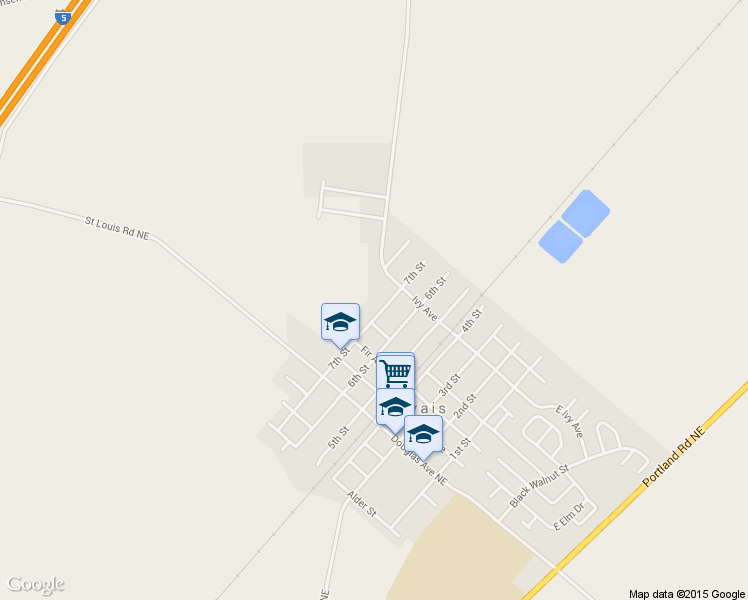 map of restaurants, bars, coffee shops, grocery stores, and more near 770 Hemlock in Gervais