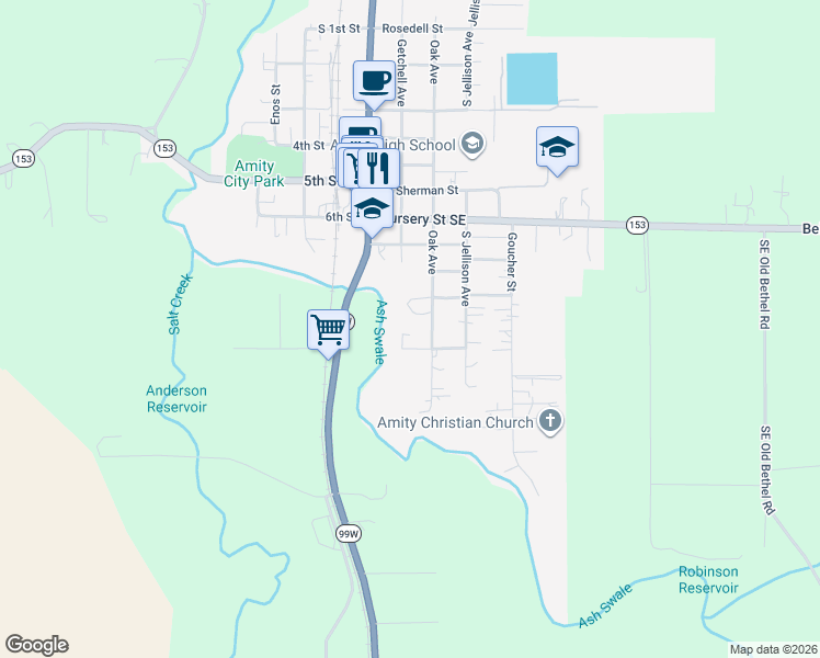 map of restaurants, bars, coffee shops, grocery stores, and more near 212 Roth Avenue in Amity