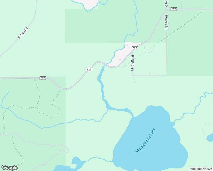 map of restaurants, bars, coffee shops, grocery stores, and more near County Road 622 in Atlanta