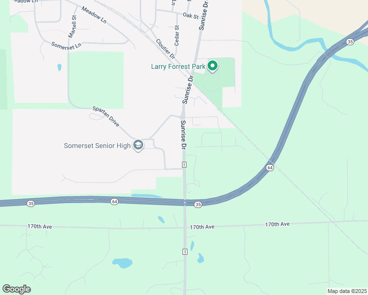 map of restaurants, bars, coffee shops, grocery stores, and more near 635 Sunrise Drive in Somerset