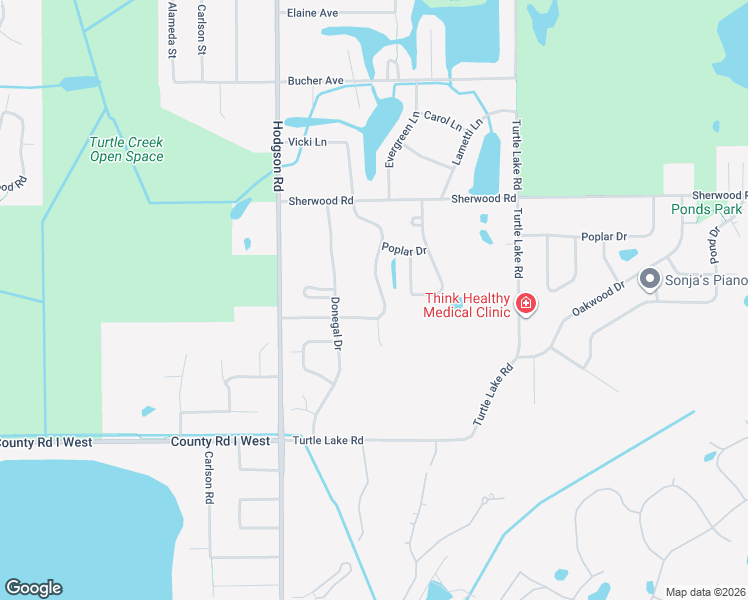 map of restaurants, bars, coffee shops, grocery stores, and more near 5681 Heather Ridge Drive in Shoreview