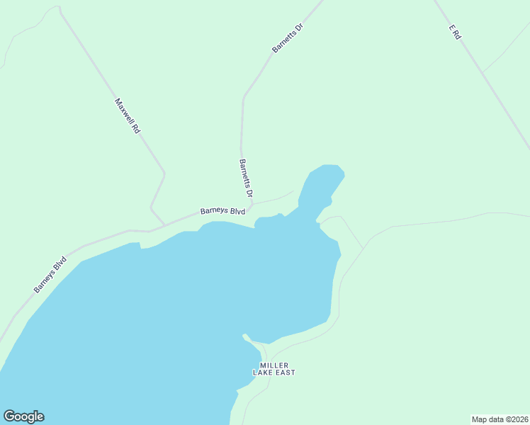 map of restaurants, bars, coffee shops, grocery stores, and more near 340 Barneys Boulevard in Miller Lake