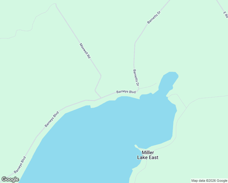 map of restaurants, bars, coffee shops, grocery stores, and more near 305 Barneys Boulevard in Miller Lake
