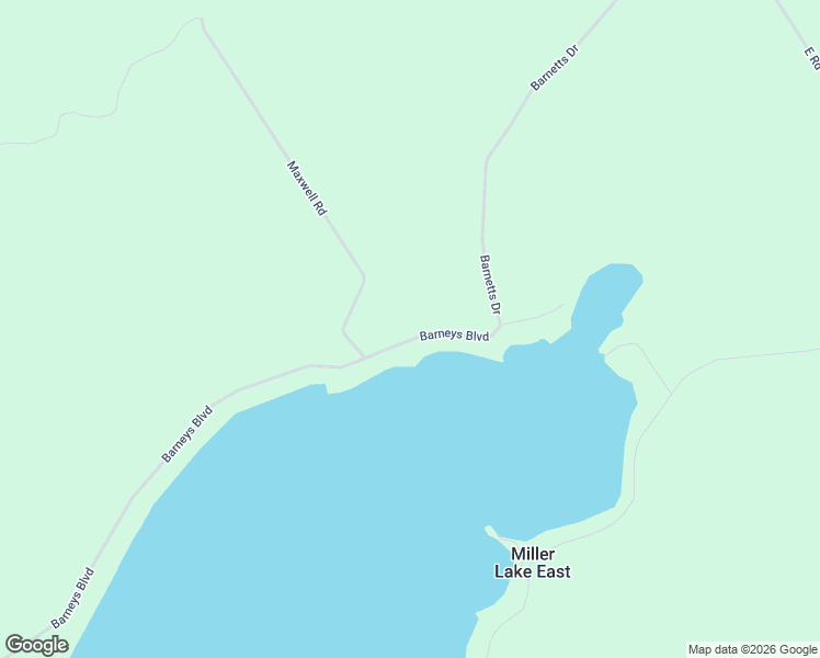 map of restaurants, bars, coffee shops, grocery stores, and more near 305 Barneys Boulevard in Miller Lake