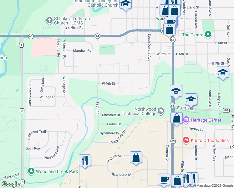 map of restaurants, bars, coffee shops, grocery stores, and more near 949 Monette Avenue in New Richmond