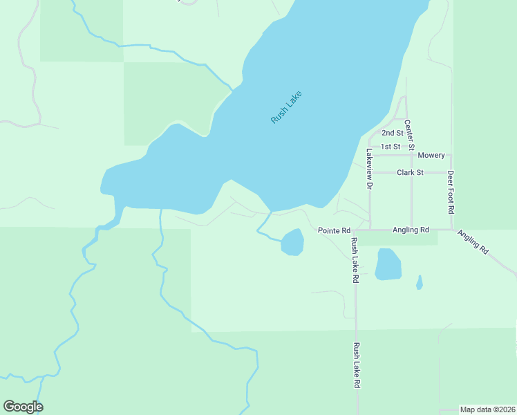 map of restaurants, bars, coffee shops, grocery stores, and more near Pointe Road in Montmorency Township