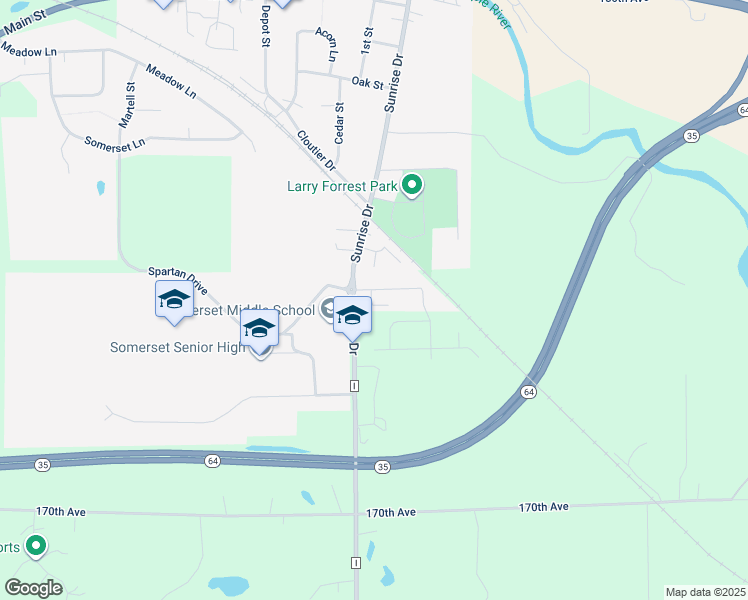 map of restaurants, bars, coffee shops, grocery stores, and more near 410 Belisle Street in Somerset