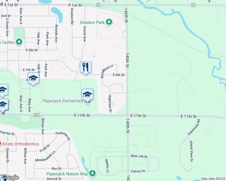 map of restaurants, bars, coffee shops, grocery stores, and more near 1209 Spruce Court in New Richmond