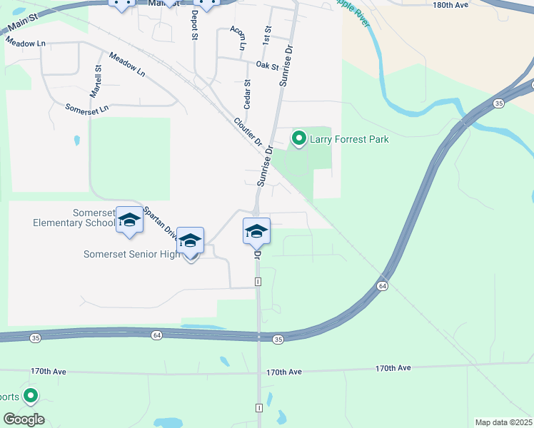 map of restaurants, bars, coffee shops, grocery stores, and more near 410 Belisle Street in Somerset
