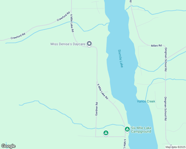 map of restaurants, bars, coffee shops, grocery stores, and more near 5661 6 Mile Lake Road in East Jordan