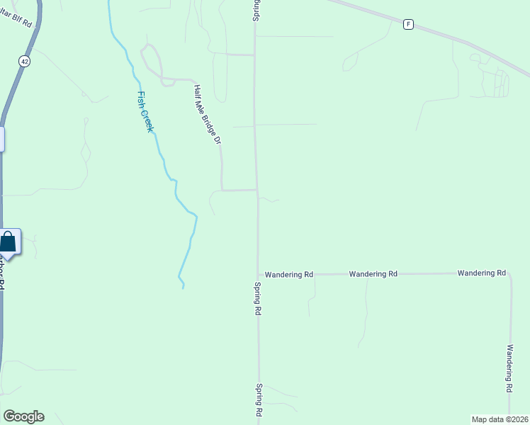 map of restaurants, bars, coffee shops, grocery stores, and more near 9156 Spring Road in Fish Creek