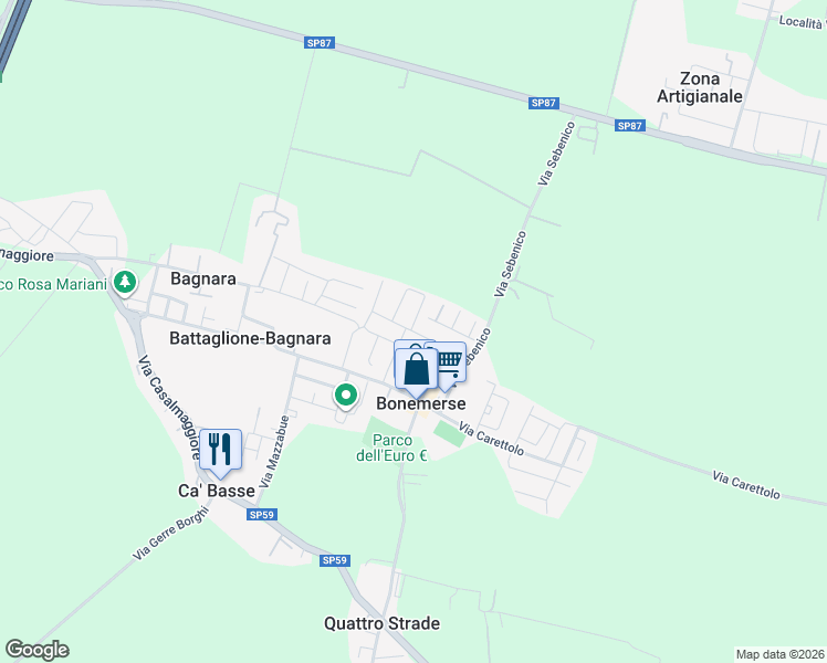 map of restaurants, bars, coffee shops, grocery stores, and more near 1 Via Pagliari Fratelli in Bonemerse