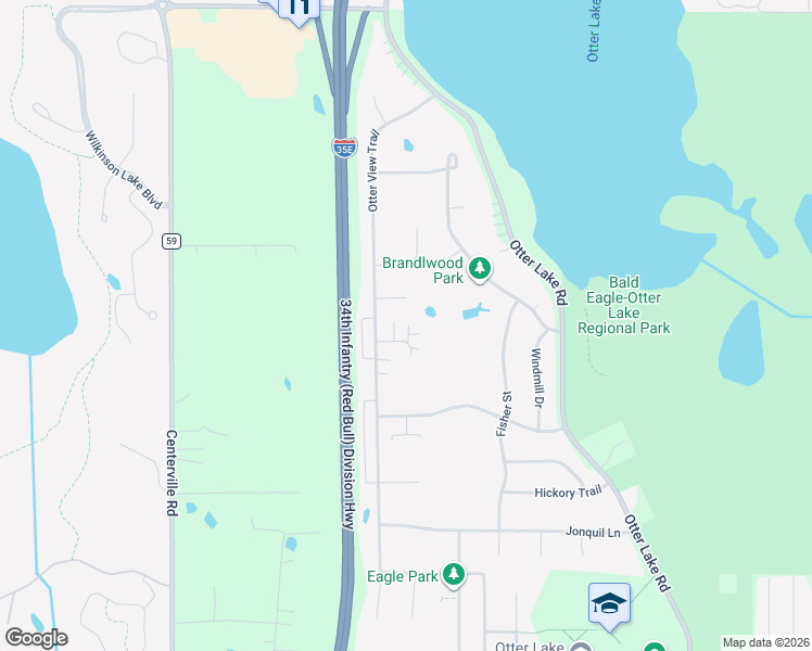 map of restaurants, bars, coffee shops, grocery stores, and more near 1269 Greenbriar Court in White Bear Lake