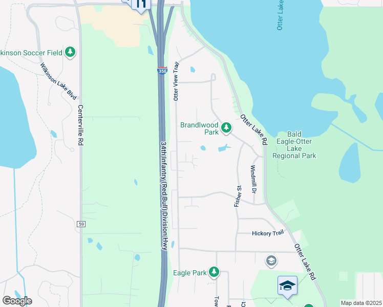 map of restaurants, bars, coffee shops, grocery stores, and more near 1276 Halper Place in White Bear Lake