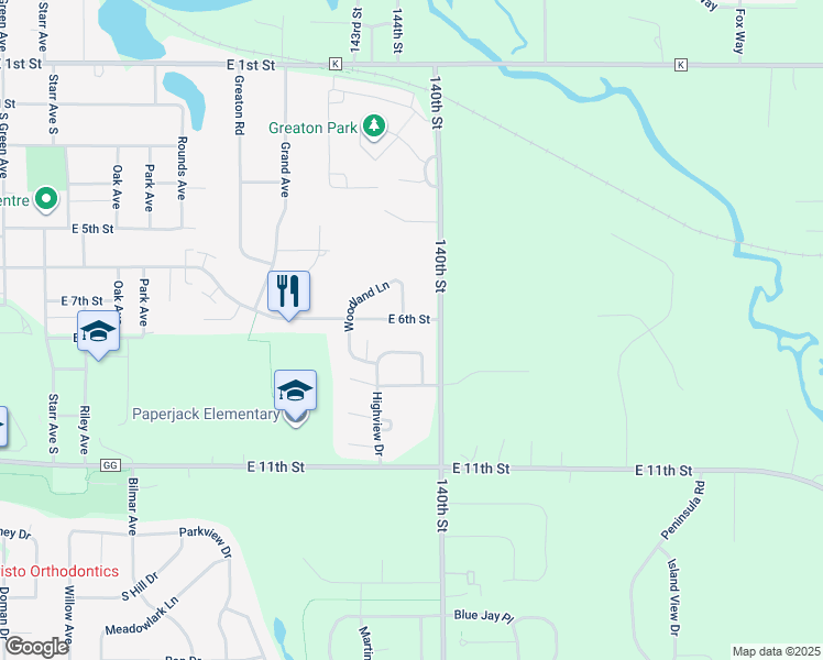 map of restaurants, bars, coffee shops, grocery stores, and more near 1238 East 6th Street in New Richmond