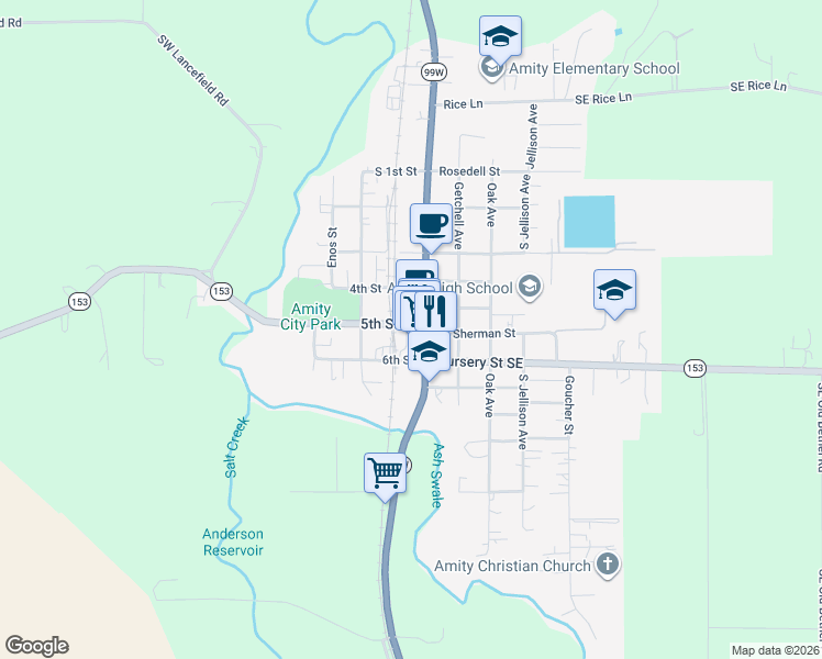 map of restaurants, bars, coffee shops, grocery stores, and more near in Amity