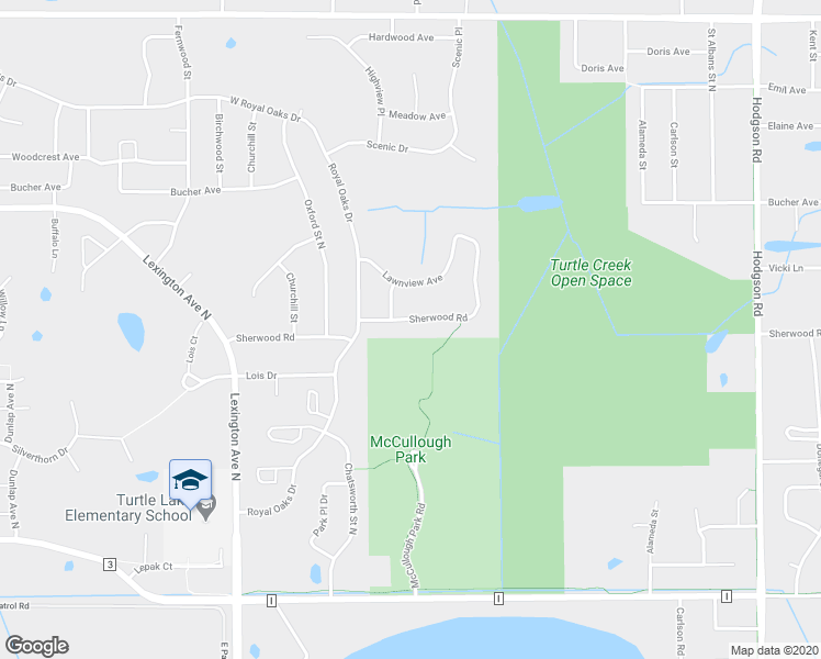 map of restaurants, bars, coffee shops, grocery stores, and more near 940 Sherwood Road in Shoreview