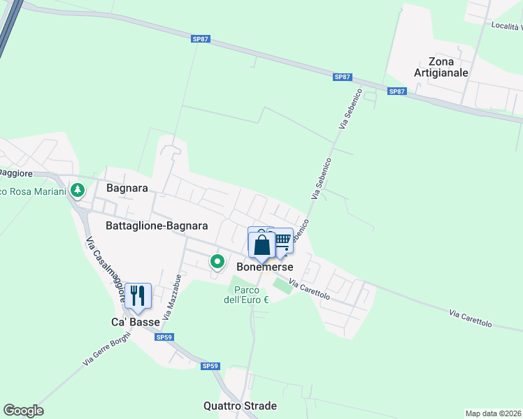 map of restaurants, bars, coffee shops, grocery stores, and more near 1 Via Pagliari Fratelli in Bonemerse