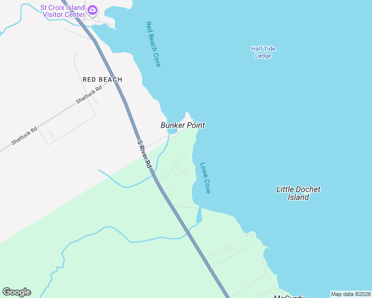 map of restaurants, bars, coffee shops, grocery stores, and more near 2 Bates Lane in Robbinston