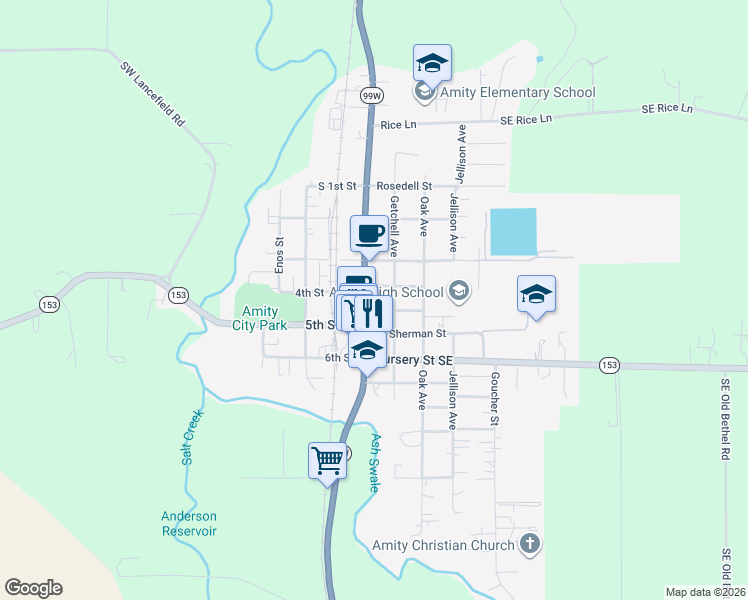 map of restaurants, bars, coffee shops, grocery stores, and more near 118 Maddox Avenue in Amity