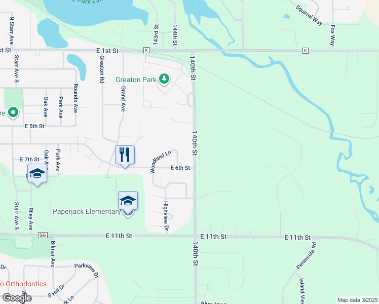 map of restaurants, bars, coffee shops, grocery stores, and more near 531 Woodland Lane in New Richmond