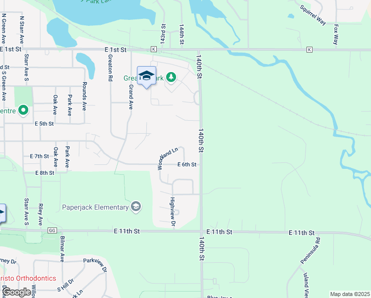 map of restaurants, bars, coffee shops, grocery stores, and more near 531 Woodland Lane in New Richmond