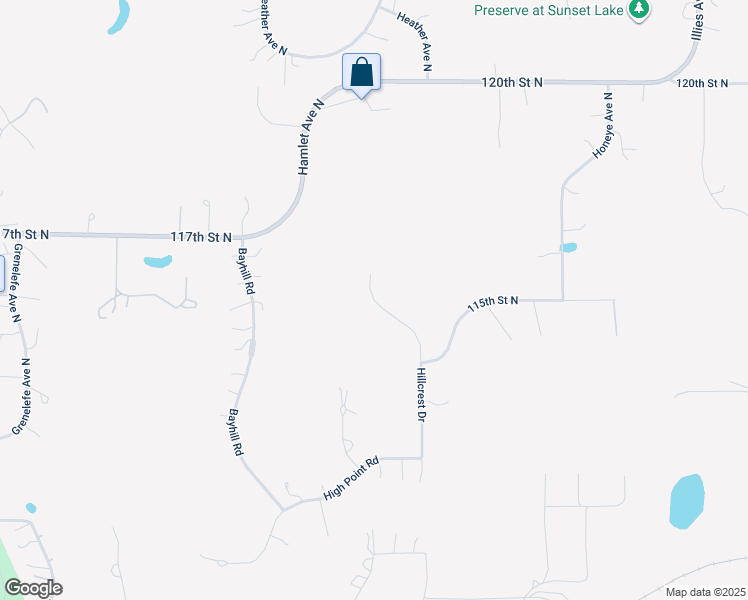 map of restaurants, bars, coffee shops, grocery stores, and more near 11515 Hillcrest Court North in White Bear Lake
