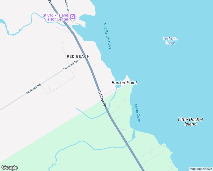 map of restaurants, bars, coffee shops, grocery stores, and more near River Road in Calais