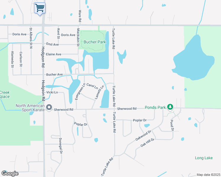 map of restaurants, bars, coffee shops, grocery stores, and more near 5833 Turtle Lake Road in Saint Paul