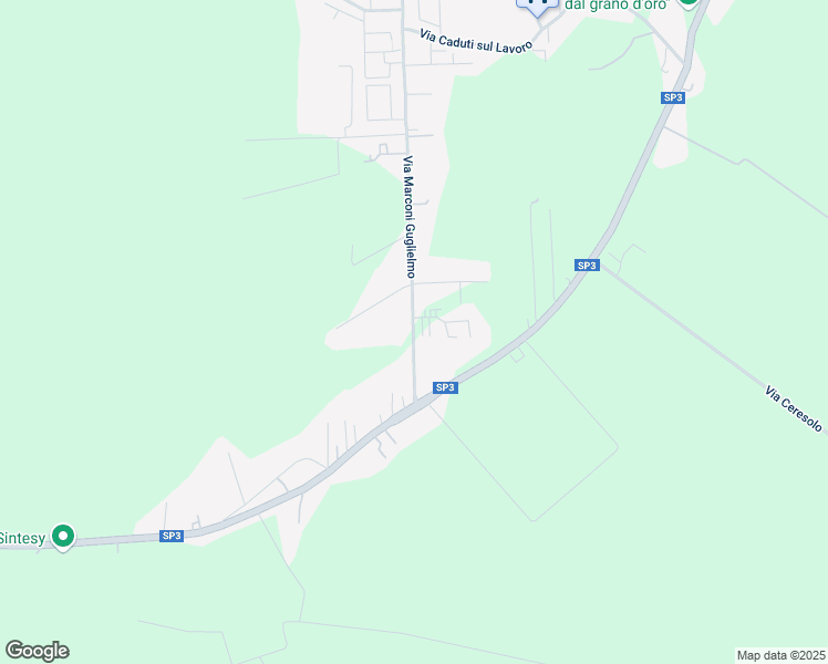 map of restaurants, bars, coffee shops, grocery stores, and more near 1315B Via Marconi Guglielmo in San Martino di Venezze