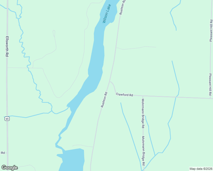 map of restaurants, bars, coffee shops, grocery stores, and more near 6065 Rushton Road in Central Lake