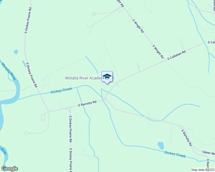 map of restaurants, bars, coffee shops, grocery stores, and more near 16897 South Callahan Road in Molalla