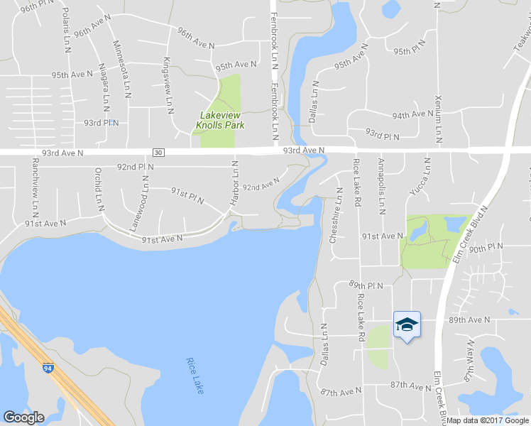 map of restaurants, bars, coffee shops, grocery stores, and more near 14302 91st Place North in Maple Grove