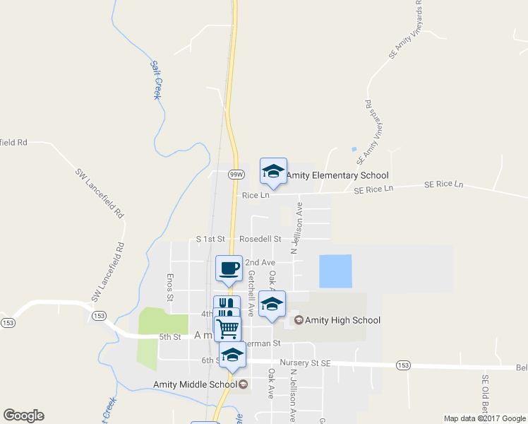 map of restaurants, bars, coffee shops, grocery stores, and more near 140 Getchell Court in Amity