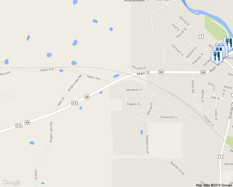 map of restaurants, bars, coffee shops, grocery stores, and more near 635 Meadow Lane in Somerset