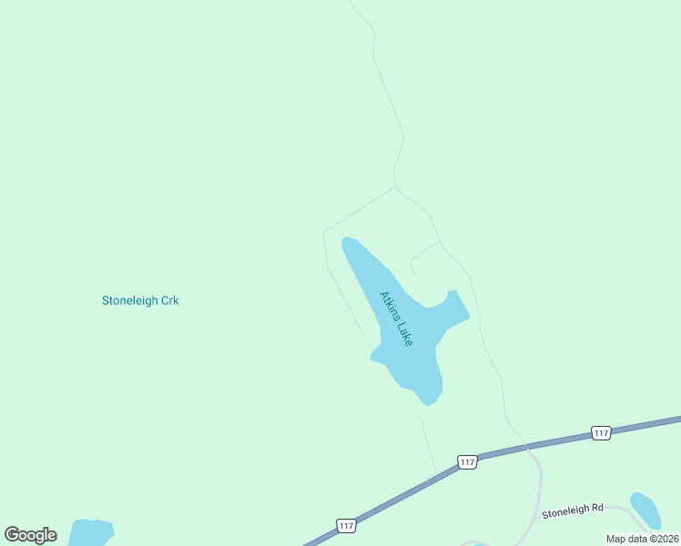 map of restaurants, bars, coffee shops, grocery stores, and more near 1051 Atkins Lake Road in Bracebridge