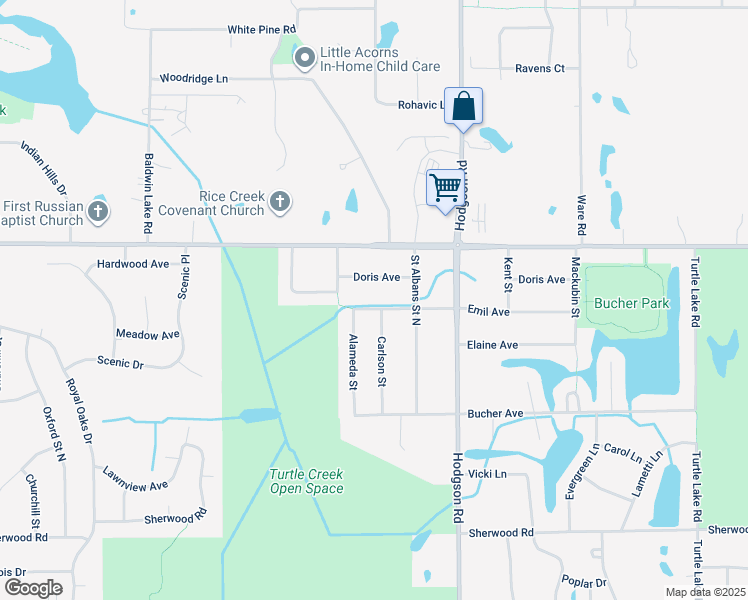 map of restaurants, bars, coffee shops, grocery stores, and more near 705 Emil Avenue in Saint Paul