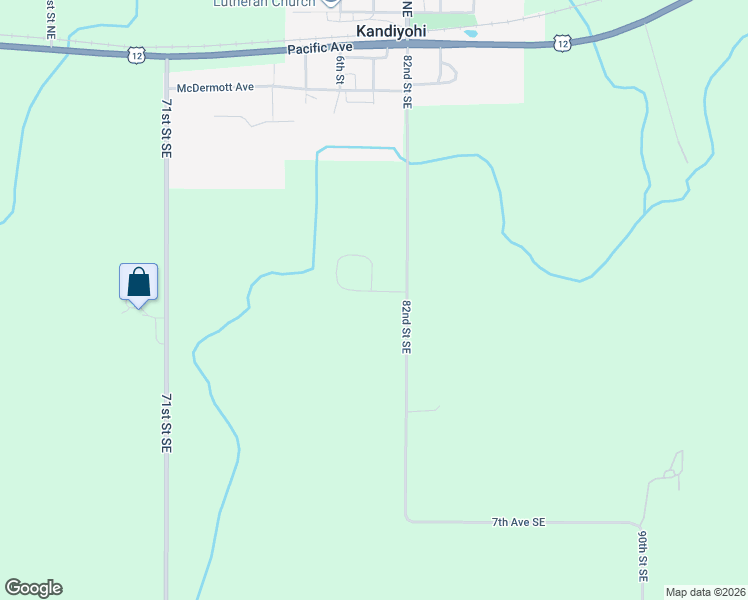 map of restaurants, bars, coffee shops, grocery stores, and more near 130 82nd Street Southeast in Kandiyohi