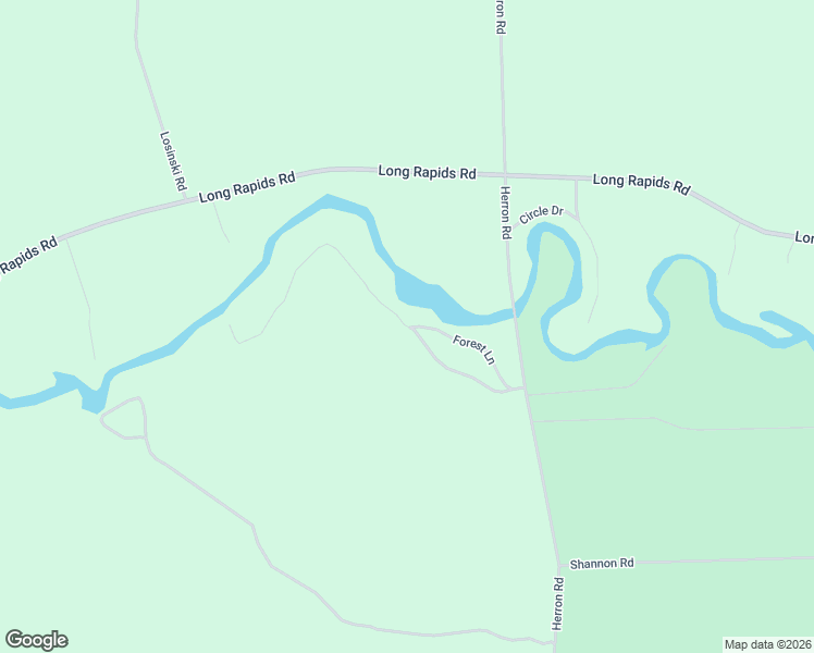 map of restaurants, bars, coffee shops, grocery stores, and more near 9344 Forest Lane in Alpena