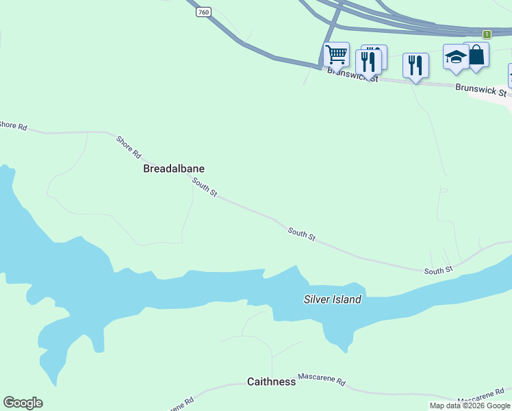 map of restaurants, bars, coffee shops, grocery stores, and more near 181 South Street in St. George