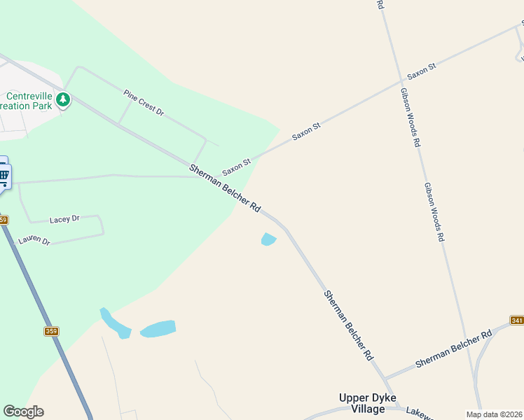 map of restaurants, bars, coffee shops, grocery stores, and more near 1281 Sherman Belcher Road in Centreville