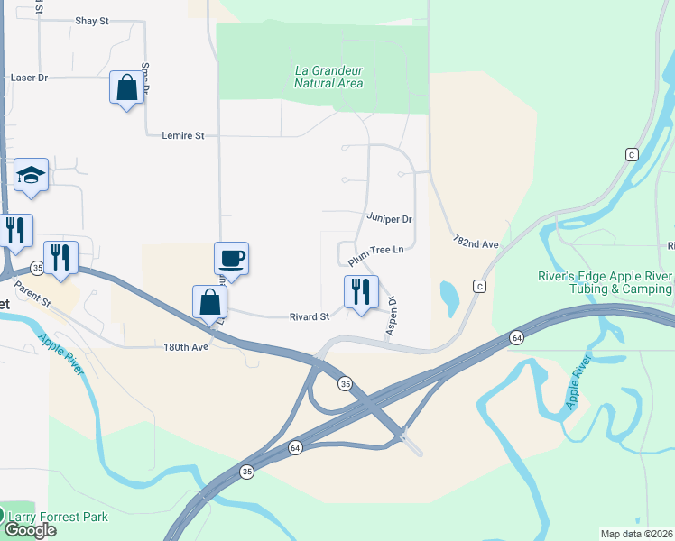 map of restaurants, bars, coffee shops, grocery stores, and more near 804 Plum Tree Lane in Somerset