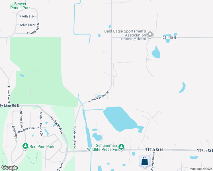map of restaurants, bars, coffee shops, grocery stores, and more near 12240 Goodview Avenue North in White Bear Lake
