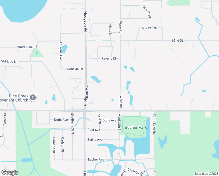 map of restaurants, bars, coffee shops, grocery stores, and more near 6065 Ware Road in Lino Lakes
