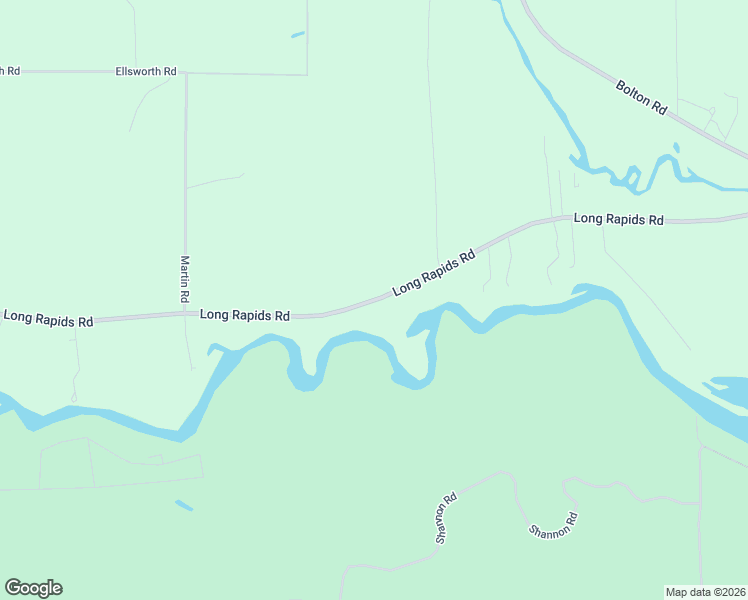 map of restaurants, bars, coffee shops, grocery stores, and more near 7663 Long Rapids Road in Alpena