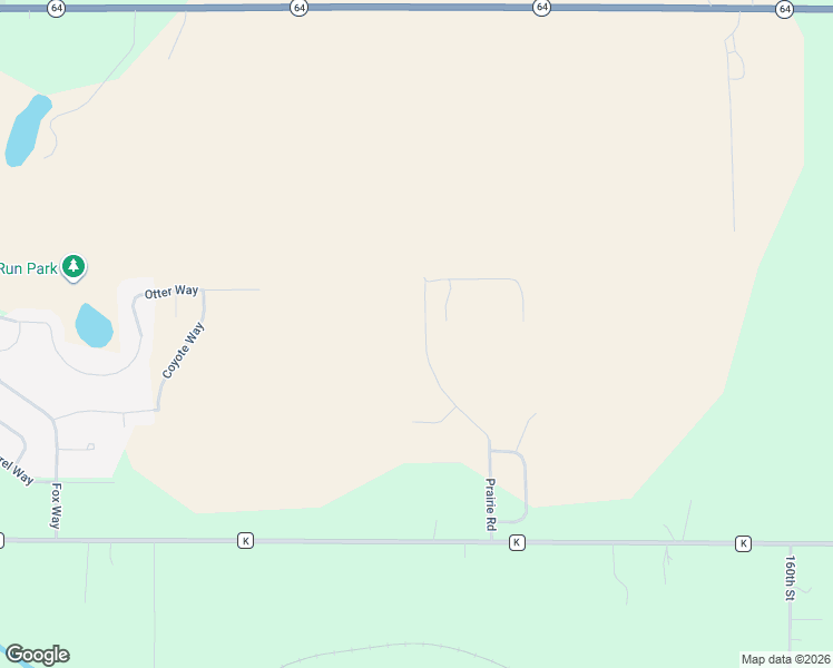 map of restaurants, bars, coffee shops, grocery stores, and more near 503 Prairie Road in New Richmond